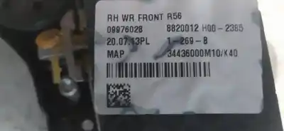 Second-hand car spare part passenger side right window regulator for mini mini (r56) n47c20a oem iam references   