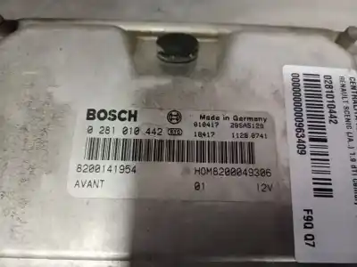Second-hand car spare part ecu engine control for renault scenic (ja..) f9q oem iam references 0281010442  