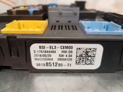 Second-hand car spare part fuse box unit for citroen c4 cactus yh01 oem iam references 981985128001  