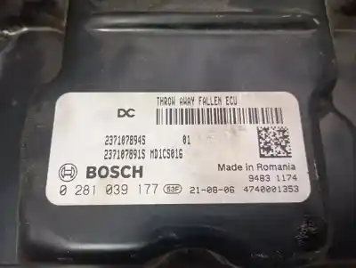Автозапчасти б/у блок управления двигателем за renault clio v k9k u8 ссылки oem iam 0281039177  