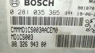 Автозапчастина б/у ебу контролер двигуна для citroen c4 cactus yh01 посилання на oem iam 9832694380  