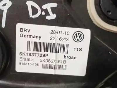 Автозапчастина б/у регулятор вікна передній лівий для volkswagen golf vi (5k1) 2.0 tdi посилання на oem iam 5k1837729p  