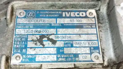 Автозапчастина б/у коробка передач для iveco daily camión/volquete 8140.43c 814043c посилання на oem iam 6s300  