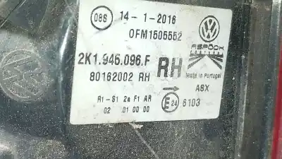 Автозапчастина б/у правий ліхтар для volkswagen caddy profesional (sa) (03.2015) dfs посилання на oem iam 2k1945096f  