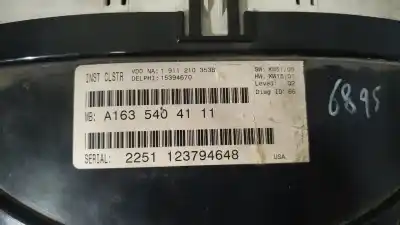 Автозапчастина б/у панель інструментів для mercedes-benz clase ml (bm 163) om 612.963 посилання на oem iam a1635404111  