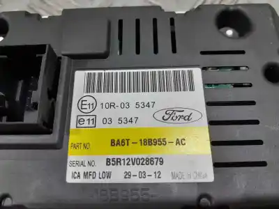 Second-hand car spare part multifunction display for ford fiesta (cb1) ambiente oem iam references ba6t18b955ac  b5r12v028679