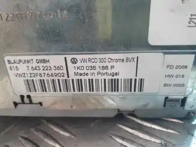 Автозапчастина б/у аудіо система / радіо cd для volkswagen caddy ka/kb (2k) life посилання на oem iam 1k0035186p  7643223360