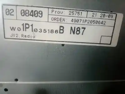 Автозапчастина б/у аудіо система / радіо Cd для SEAT LEON (1P1) FR Посилання на OEM IAM W01P1035186BN87 SEZ1Z3G3257601 4971P2050642