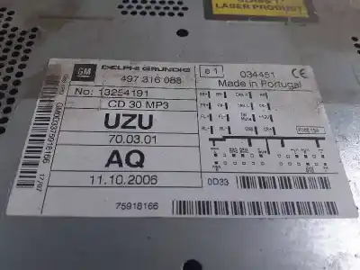 Pezzo di ricambio per auto di seconda mano  per OPEL CORSA D  Riferimenti OEM IAM 13254191  