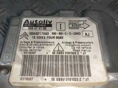 Second-hand car spare part airbag control unit for citroen c4 picasso i monospace (ud_) 1.6 hdi oem iam references 9664217980  606474700