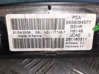 Peça sobressalente para automóvel em segunda mão Comando De Sofagem (chauffage / Ar Condicionado)  por CITROEN C4 COUPÉ (LA_) 1.6 HDI Referências OEM IAM 9658084577  281160311