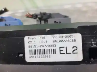 Pezzo di ricambio per auto di seconda mano controllo riscaldamento / aria condizionata per opel astra gtc cosmo riferimenti oem iam 13122962