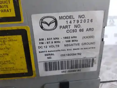Автозапчастина б/у аудіо система / радіо cd для mazda 5 (cr19) 2.0 (crew) посилання на oem iam 14792026  