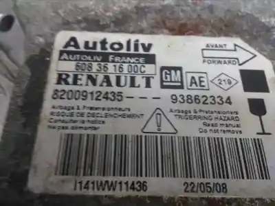 Автозапчасти б/у блок управления подушками безопасности за OPEL VIVARO FURGÓN/COMBI (07.2006 =>) 2.0 16V CDTI ссылки OEM IAM 8200912435  