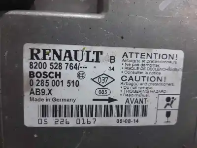 Second-hand car spare part airbag control unit for renault clio iii 20 aniversario oem iam references 8200528764  0285001510