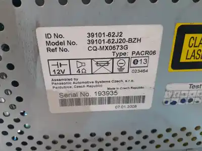 Second-hand car spare part audio system / radio cd for suzuki swift berlina (mz) gl oem iam references 3910162j2