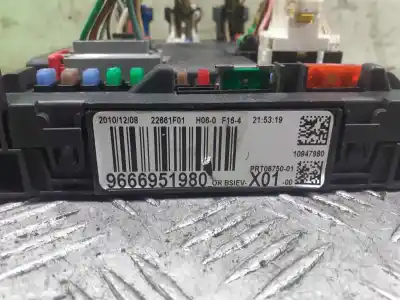 Second-hand car spare part fuse box unit for peugeot 207 sw confort oem iam references 9666951980  