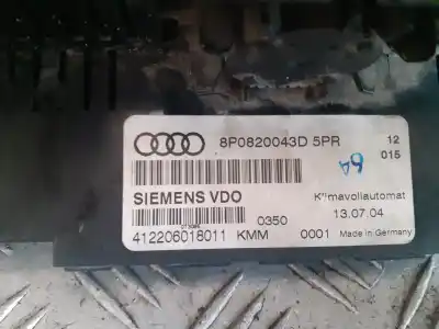 Автозапчастина б/у клімат-контроль для audi a3 (8p) 2.0 fsi ambiente посилання на oem iam 8p0820043d  412206018011 Автозапчастина б/у клімат-контроль для audi a3 (8p) 2.0 fsi ambiente посилання на oem iam 8p0820043d  412206018011