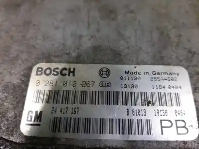 Gebrauchtes Autoersatzteil ecu-motorsteuergerät uce motorsteuergerät zum opel astra g berlina motor 2.0 ltr. - 74 kw dti oem-iam-referenzen 0281010267 19130 011130