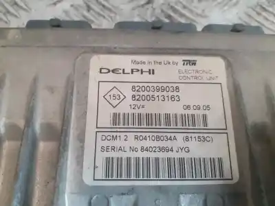 Piesă de schimb auto la mâna a doua Unitate De Control Motor Ecu pentru RENAULT CLIO III Dynamique Referințe OEM IAM 8200399038 84023694 8200513163