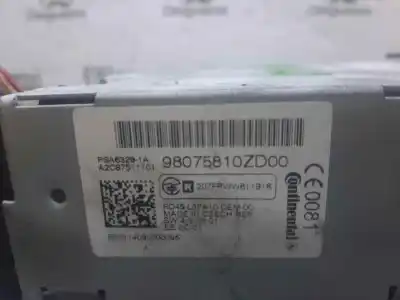 Pezzo di ricambio per auto di seconda mano impianto audio / radio cd per citroen c-elysée exclusive riferimenti oem iam 98075810zd00  caja pau 24/07/23