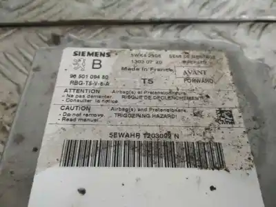 Pezzo di ricambio per auto di seconda mano centralina airbag per peugeot 307 break / sw (s1) break xs riferimenti oem iam 9650109480 13030720 5wk42908 Pezzo di ricambio per auto di seconda mano centralina airbag per peugeot 307 break / sw (s1) break xs riferimenti oem iam 9650109480 13030720 5wk42908