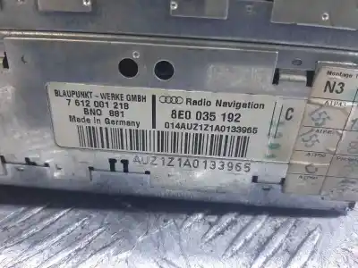 Автозапчастина б/у аудіо система / радіо cd для audi a4 b6 avant (8e5) 3.0 посилання на oem iam 8e0035192  7612001218
