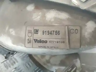 Second-hand car spare part left headlight for opel agila básico oem iam references 9194756  67719105