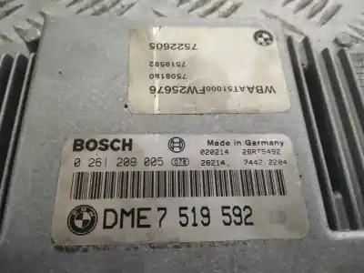 Second-hand car spare part ecu engine control for bmw 3 compact (e46) 316 ti oem iam references 7519592 7522605 0261209005
