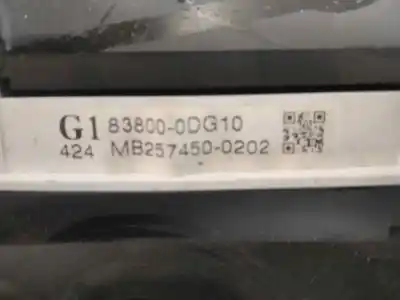 Pièce détachée automobile d'occasion compteur de vitesse tableau de bord pour toyota yaris (_p9_) 1.33 vvt-i (nsp90_) références oem iam 838000dg10  mb2574500202