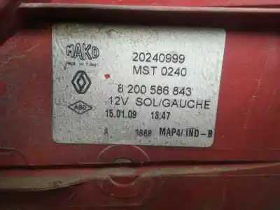 Second-hand car spare part LEFT TAILGATE LIGHT for RENAULT CLIO GRANDTOUR  OEM IAM references 20240999  8200586843