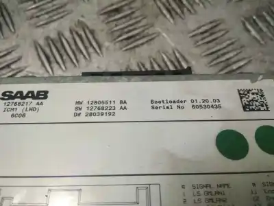 Second-hand car spare part audio system / radio cd for saab 9-3 combi (e50) 1.9 tid oem iam references 12805511 12768217 12768223