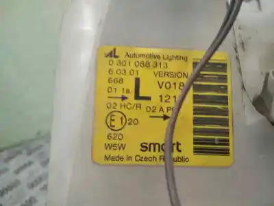 Second-hand car spare part left headlight for otras marcas smart 7.83/52.00 oem iam references 0301088313  