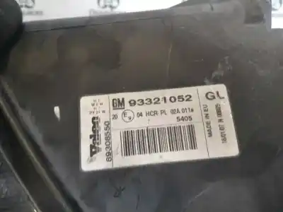 Second-hand car spare part left headlight for opel meriva cosmo oem iam references 93321052  89308550