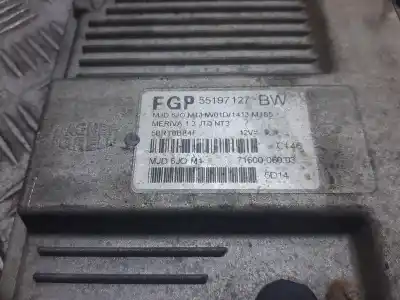 Peça sobressalente para automóvel em segunda mão centralina de motor uce por opel meriva cosmo referências oem iam 55197127 5brt0be4f 7160006003