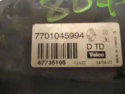 Second-hand car spare part right headlight for renault clio ii fase i (b/cbo) 1.2 oem iam references 7701045994  