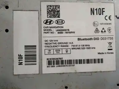 Pezzo di ricambio per auto di seconda mano sistema di navigazione gps per kia rio (yb) business riferimenti oem iam 96550h8100