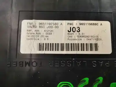 Second-hand car spare part fuse box unit for peugeot 307 break / sw (s1) 2.0 16v cat oem iam references 9651196880  9651197580