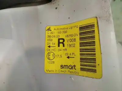 Peça sobressalente para automóvel em segunda mão farol / farolim direito por smart city-coupe 0.6 creamstyle [0.6 ltr. - 45 kw turbo cat] referências oem iam 0301169202  