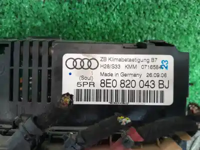 Peça sobressalente para automóvel em segunda mão Comando De Sofagem (chauffage / Ar Condicionado) por AUDI A4 B7 AVANT (8ED) 2.0 TDI 16V Referências OEM IAM 8E0820043BJ  