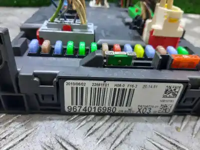 Second-hand car spare part fuse box unit for citroen c3 attraction oem iam references 9674016980  