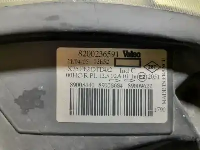 Автозапчасти б/у правая фара за renault kangoo (f/kc0) authentique ссылки oem iam 8200236591  