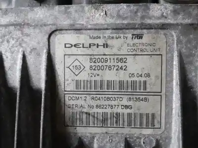 Автозапчастина б/у ебу контролер двигуна для renault clio ii fase ii (b/cb0) campus посилання на oem iam r0410b037d 8200767242 8200911562