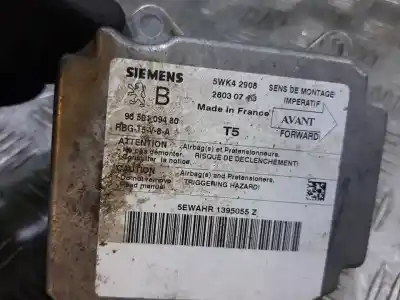 Автозапчастина б/у блок управління подушками безпеки для PEUGEOT 307 BREAK / SW (S1) SW Clim Посилання на OEM IAM 9650109480  5WK42908 Автозапчастина б/у блок управління подушками безпеки для PEUGEOT 307 BREAK / SW (S1) SW Clim Посилання на OEM IAM 9650109480  5WK42908