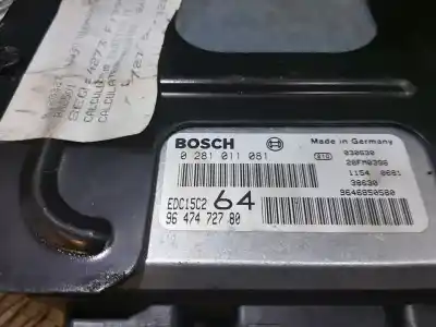 Автозапчастина б/у ебу контролер двигуна для peugeot 307 break / sw (s1) sw clim посилання на oem iam 9647472780  0281011081 Автозапчастина б/у ебу контролер двигуна для peugeot 307 break / sw (s1) sw clim посилання на oem iam 9647472780  0281011081