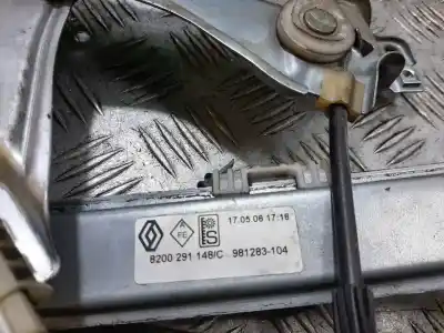 Second-hand car spare part driver left window regulator for renault clio iii pack authentique oem iam references 8200291148  