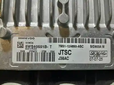 Second-hand car spare part ecu engine control for ford focus lim. (cb4) titanium oem iam references 5ws40551b  7m5112s650asc