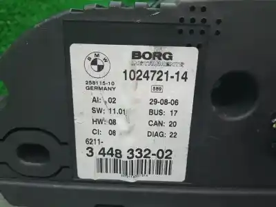 Peça sobressalente para automóvel em segunda mão quadrante por bmw x3 (e83) 2.5si referências oem iam 102472114  344833202