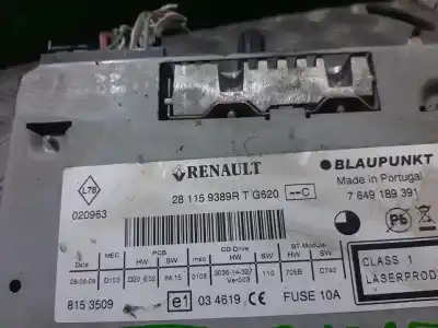 Автозапчасти б/у аудиосистема / радио cd за renault scénic iii (jz0/1_) 1.9 dci (jz0j, jz1j, jz1k, jz1s) ссылки oem iam 281159389r