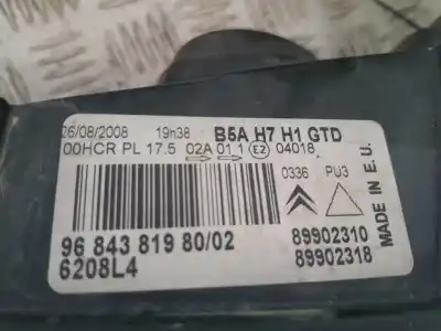 Second-hand car spare part left headlight for citroen c4 berlina cool oem iam references 89902310  